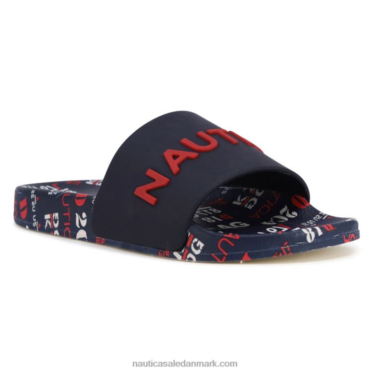 slip-on sandal med drengelogo rustblåt vaskeudtag Nautica PZ4T1191