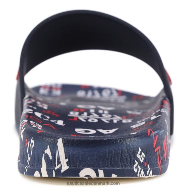 slip-on sandal med drengelogo rustblåt vaskeudtag Nautica PZ4T1191