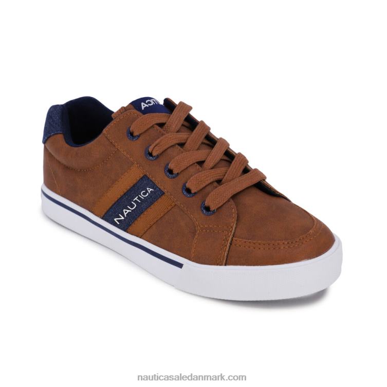 drengesneaker med snøre-logo brun sten Nautica PZ4T1225