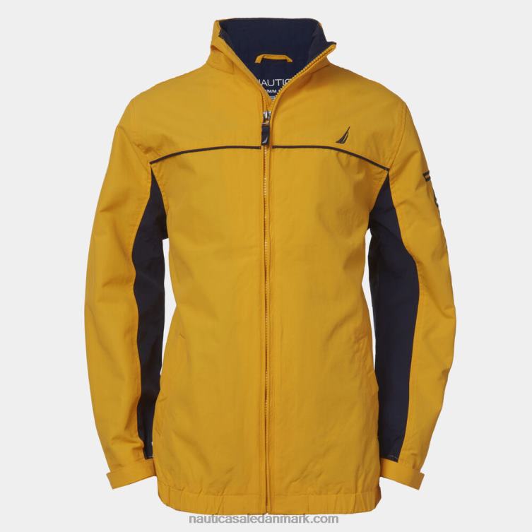 små drenges vandafvisende colorblock j-klasse jakke (4-7) gul Nautica PZ4T1100
