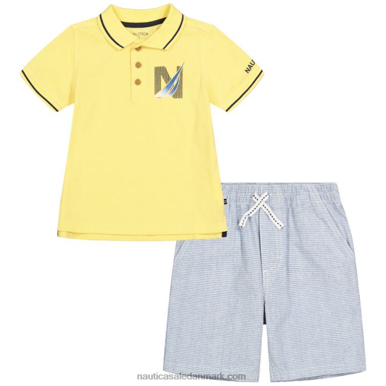 lille drenge polo kort sæt 2 stk flåde Nautica PZ4T1270