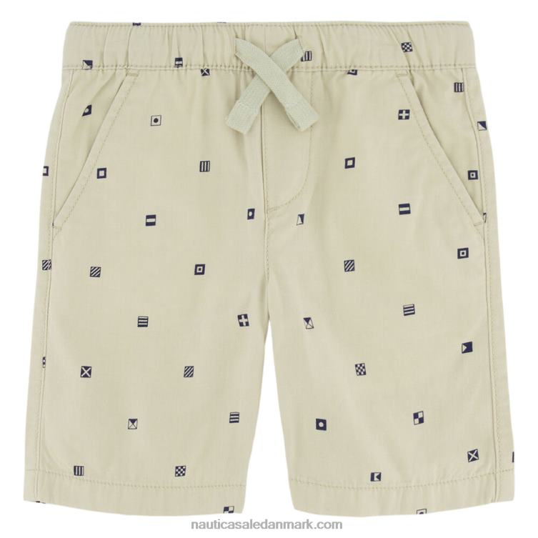 små drenges broderede pull-on short (4-7) østersbugtslyng Nautica PZ4T1081