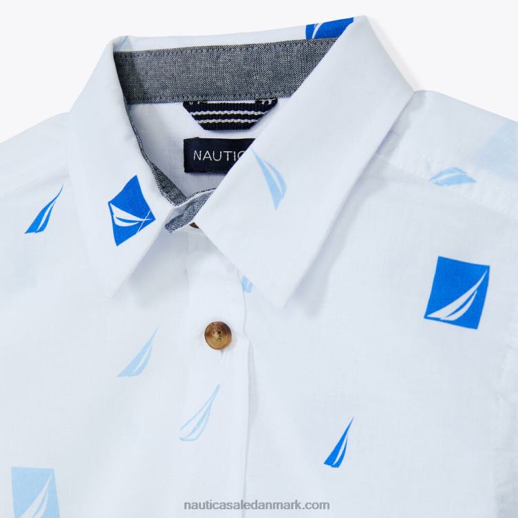 små drenges trykte j-klasse skjorte (4-7) antik hvidvask Nautica PZ4T1112