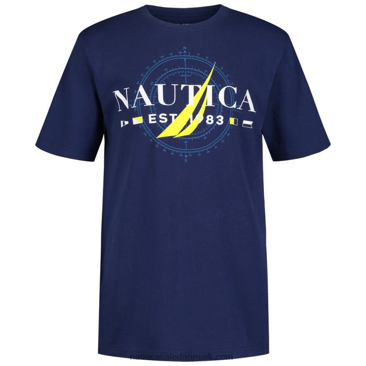 grafisk navigations-t-shirt til små drenge (2t-4t) j flåde Nautica PZ4T1262