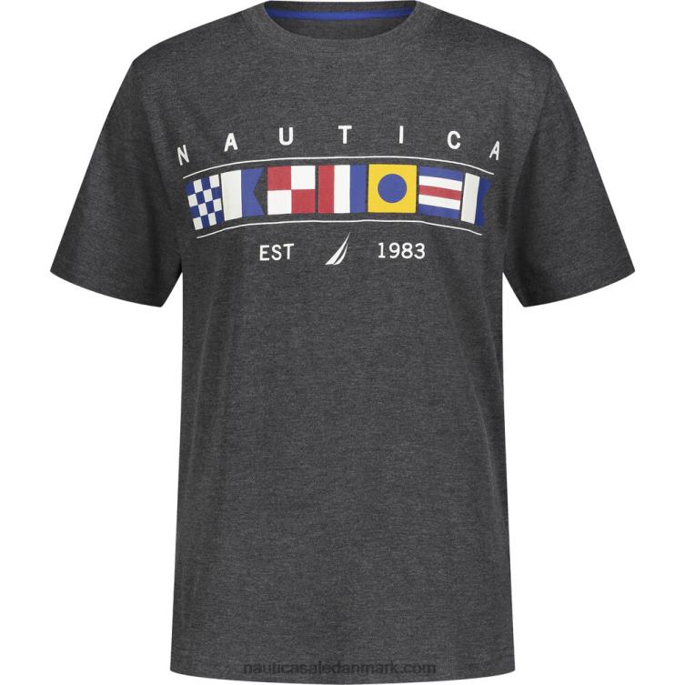 grafisk t-shirt med flag til små drenge (2t-4t) grå lyng Nautica PZ4T1166