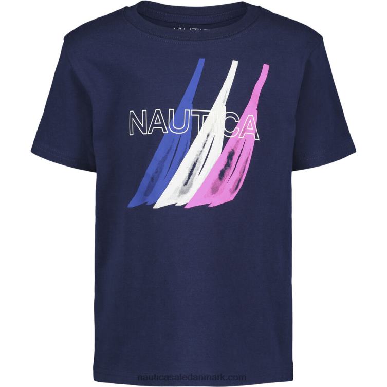 grafisk t-shirt med maling til små drenge (2t-4t) j flåde Nautica PZ4T1170