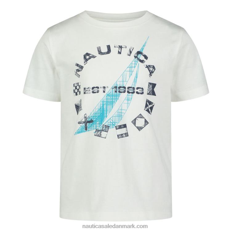 små drenge skitse grafisk t-shirt (2t-4t) antik hvidvask Nautica PZ4T1268