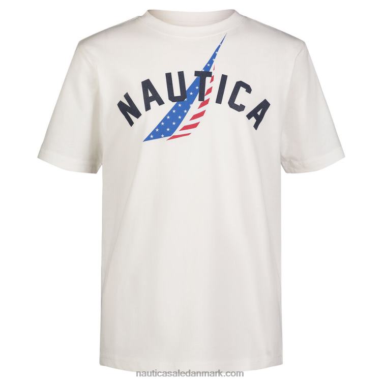 små drenges americana j-class logo grafisk t-shirt (4-7) antik hvidvask Nautica PZ4T1227