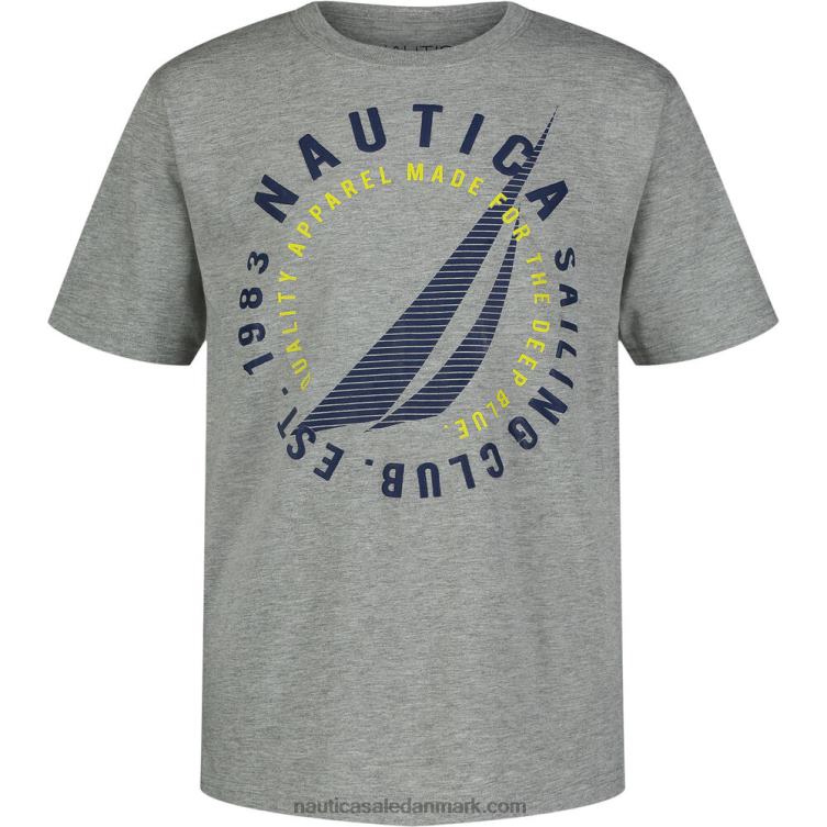 små drenges cirkel logo grafisk t-shirt (4-7) grå lyng Nautica PZ4T1221