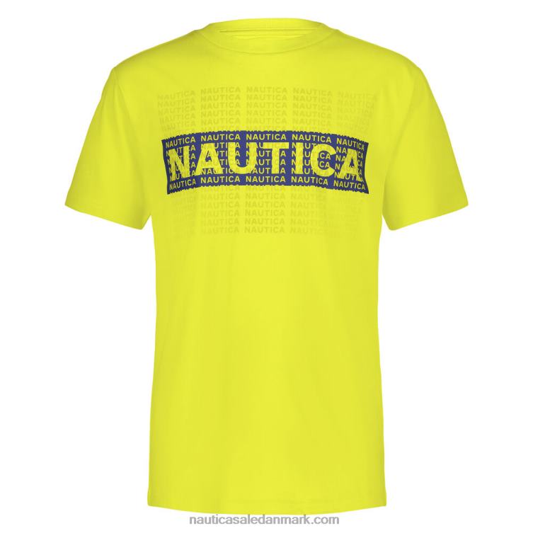 små drenges lagdelte t-shirt med logo med logo (4-7) gul skal Nautica PZ4T1111