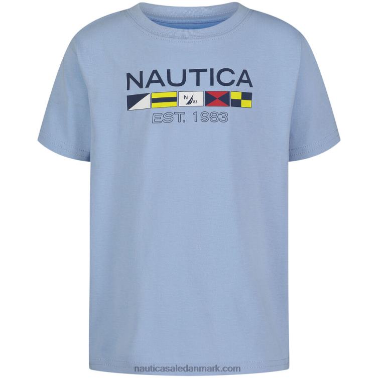 små drenges signalflag grafisk t-shirt (4-7) azurblå Nautica PZ4T1202