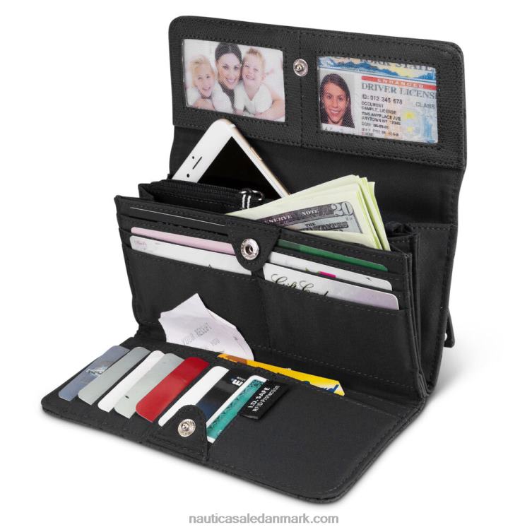 pengemanager kontinental pung sort Nautica PZ4T848 Kvinder