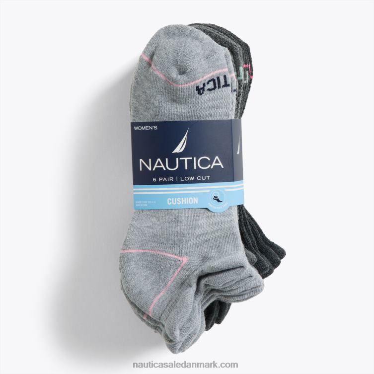 atletic tab low cut sokker 6-pack multi Nautica PZ4T909 Kvinder