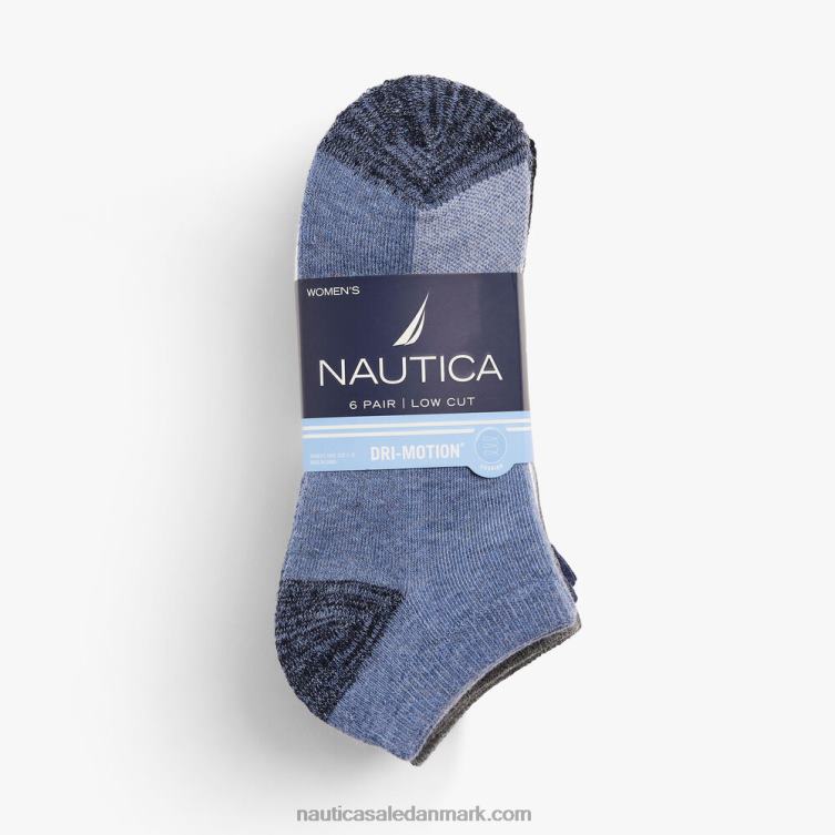 atletiske lavskårne sokker 6-pak multi Nautica PZ4T802 Kvinder