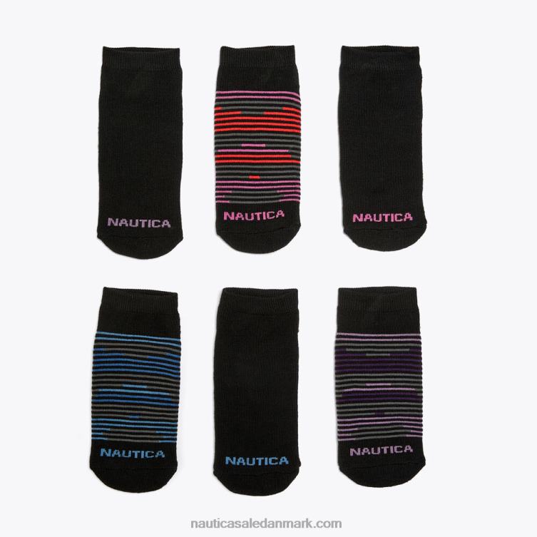 atletiske lavtudskårne sokker gaveæske 6-pak multi Nautica PZ4T949 Kvinder