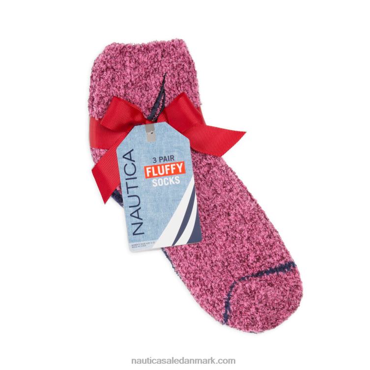 fuzzy mid-crew sokker 3-pak multi Nautica PZ4T852 Kvinder