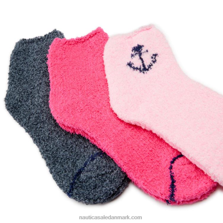 fuzzy mid-crew sokker 3-pak multi Nautica PZ4T916 Kvinder