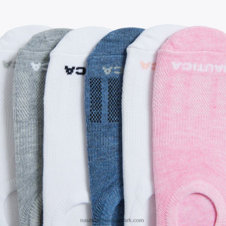 manchetforingsstrømper 6-pak multi Nautica PZ4T805 Kvinder