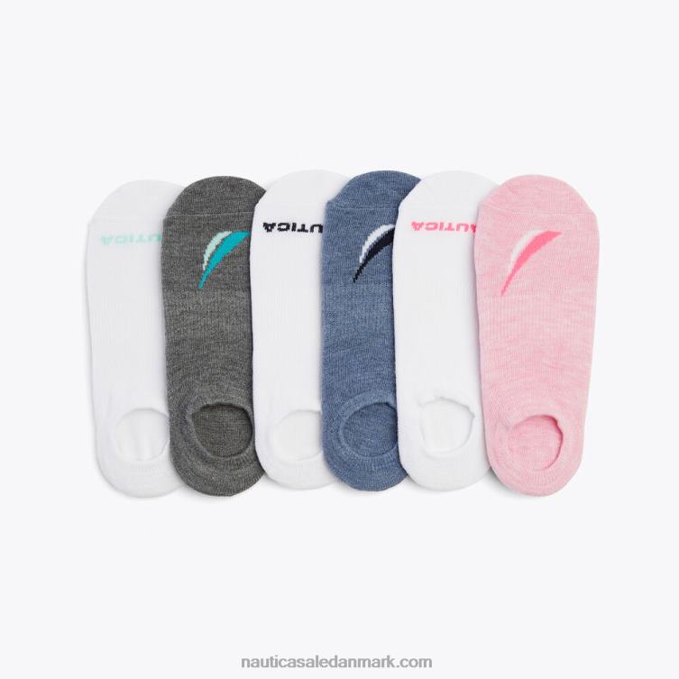 manchetforingsstrømper 6-pak multi Nautica PZ4T813 Kvinder