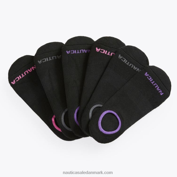 stretch liner strømper 6-pak multi Nautica PZ4T807 Kvinder