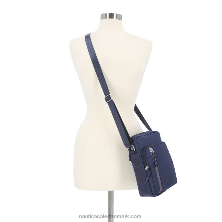 crossbody taske i nylon arbejdstrøje blå Nautica PZ4T901 Kvinder