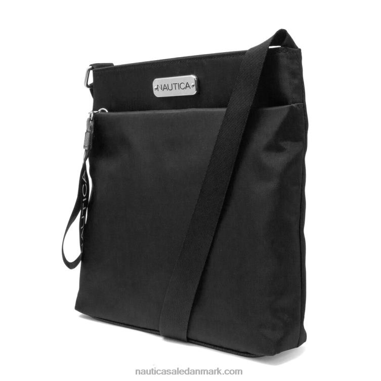 crossbody taske til dykkerlærred ægte sort Nautica PZ4T873 Kvinder