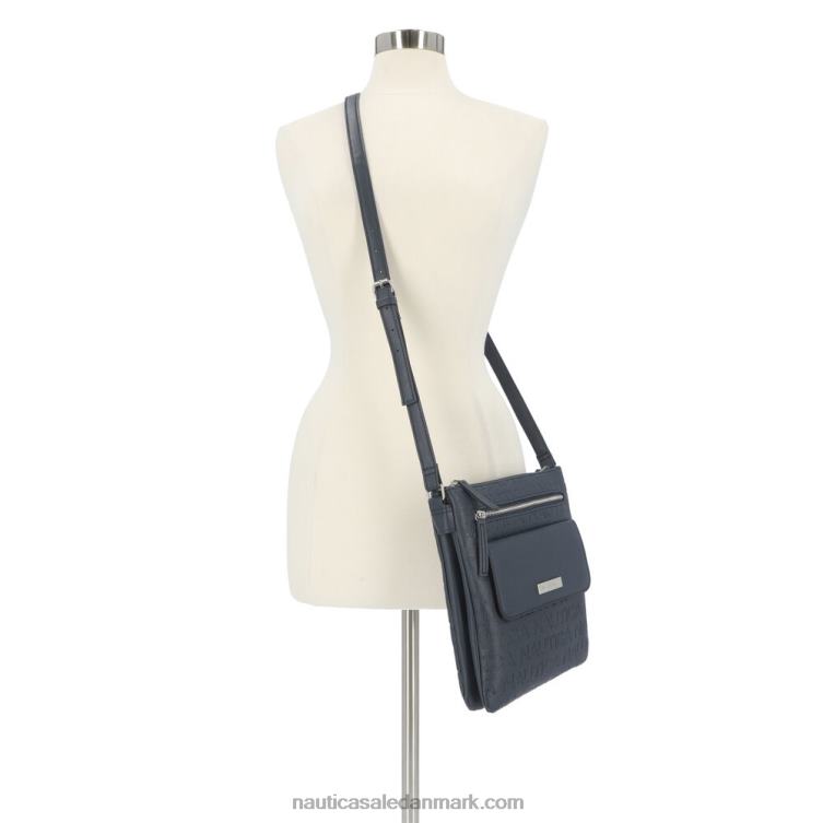 delray key largo crossbody taske arbejdstrøje blå Nautica PZ4T871 Kvinder