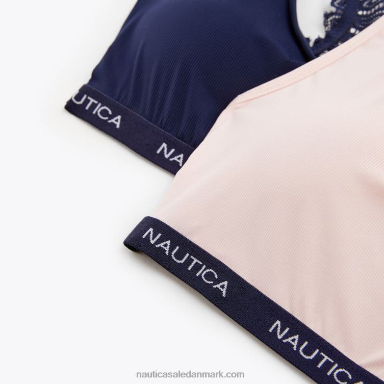 laserskåret blonde racerback bralette 2-pak arbejdstrøje blå Nautica PZ4T892 Kvinder