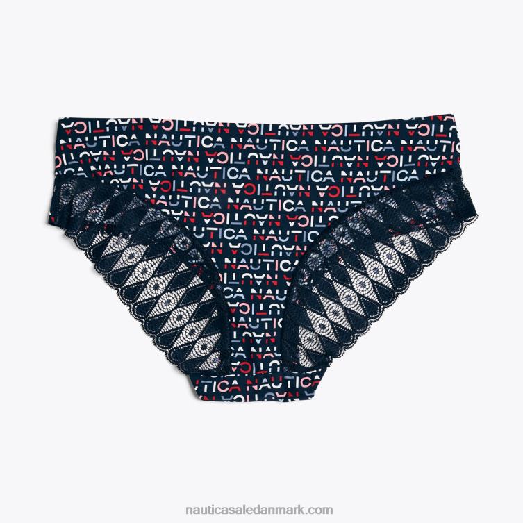 laserskåret hipster trusser 5-pak arbejdstrøje blå Nautica PZ4T784 Kvinder