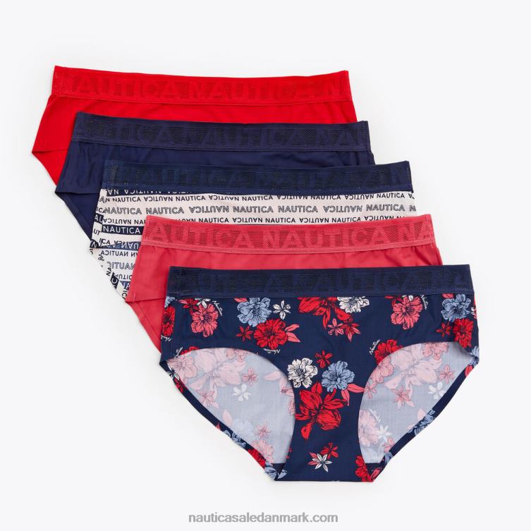 laserskåret nylon trusse 5-pak arbejdstrøje blå Nautica PZ4T1007 Kvinder