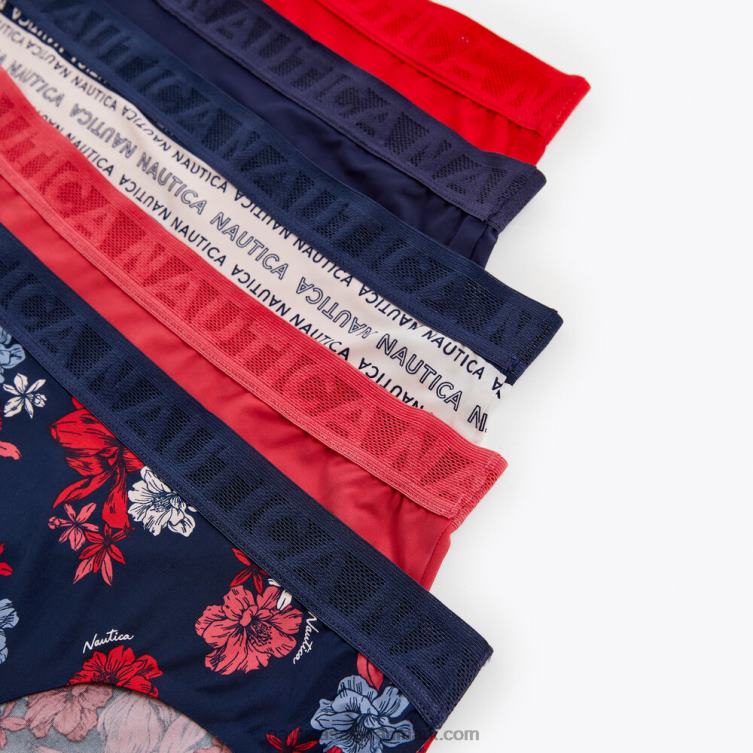 laserskåret nylon trusse 5-pak arbejdstrøje blå Nautica PZ4T1007 Kvinder