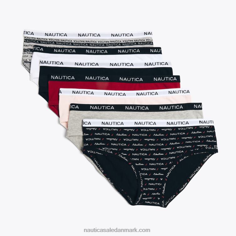 logo hipster boyshorts 7-pak sort Nautica PZ4T814 Kvinder