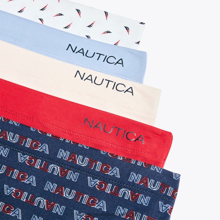 logo printet hipster trusser 5-pak arbejdstrøje blå Nautica PZ4T800 Kvinder