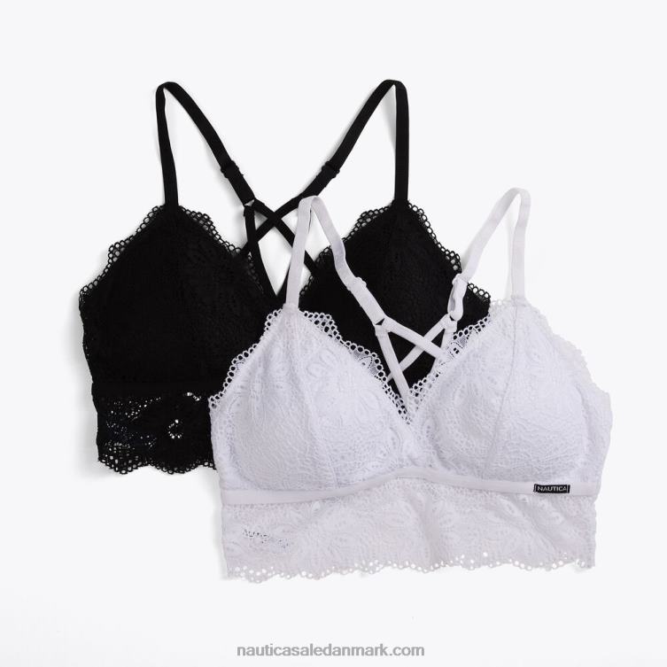longline crossback blonde bralette 2-pak sort Nautica PZ4T850 Kvinder