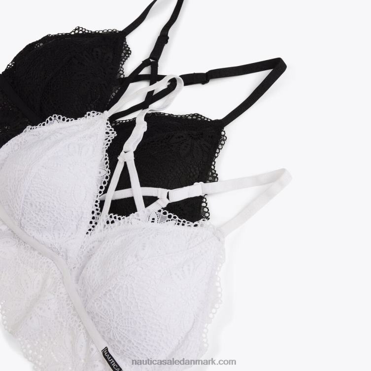 longline crossback blonde bralette 2-pak sort Nautica PZ4T850 Kvinder