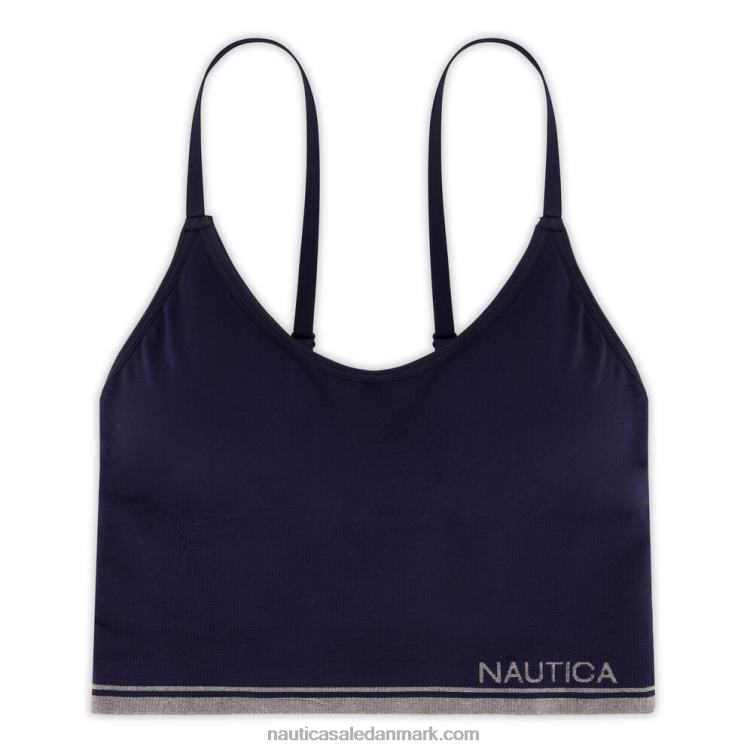sømløs jacquardstribe og logo brami 3-pak arbejdstrøje blå Nautica PZ4T828 Kvinder