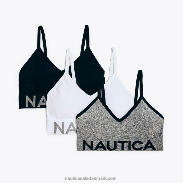 sømløs logobånd bralette 3-pak svag blå Nautica PZ4T798 Kvinder