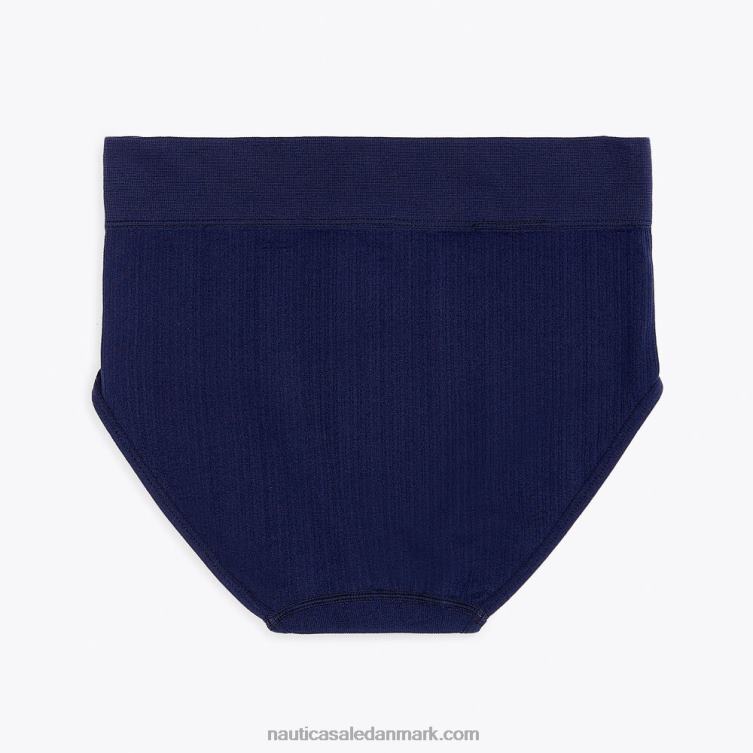 sømløs ribbet logo hipster trusse 3-pak arbejdstrøje blå Nautica PZ4T1027 Kvinder