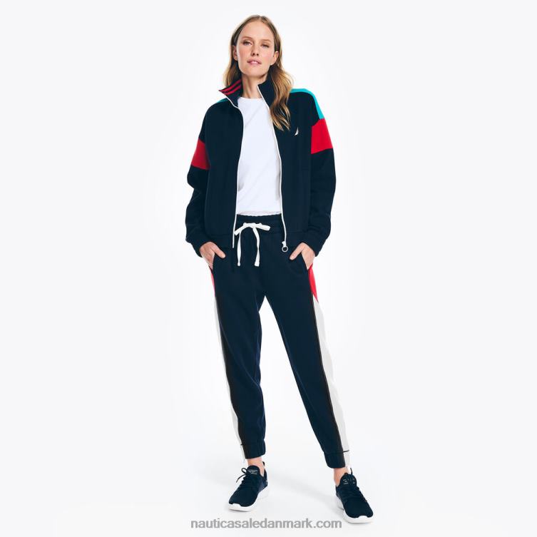 bæredygtigt udformet træningsjakke med fuld lynlås stjerneblå lyng Nautica PZ4T760 Kvinder