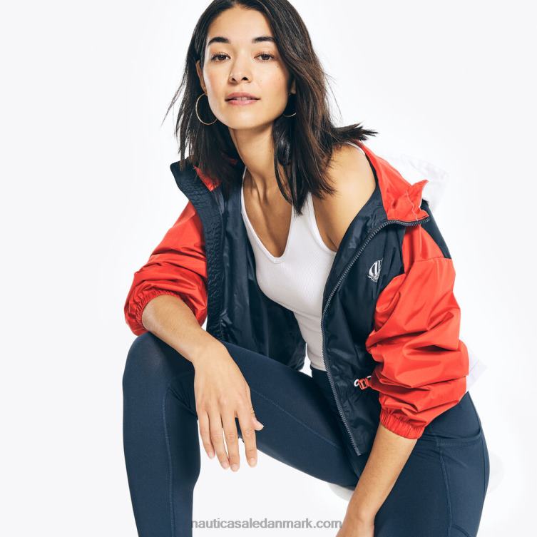 genudgive colorblock peplum jakke flåde Nautica PZ4T842 Kvinder