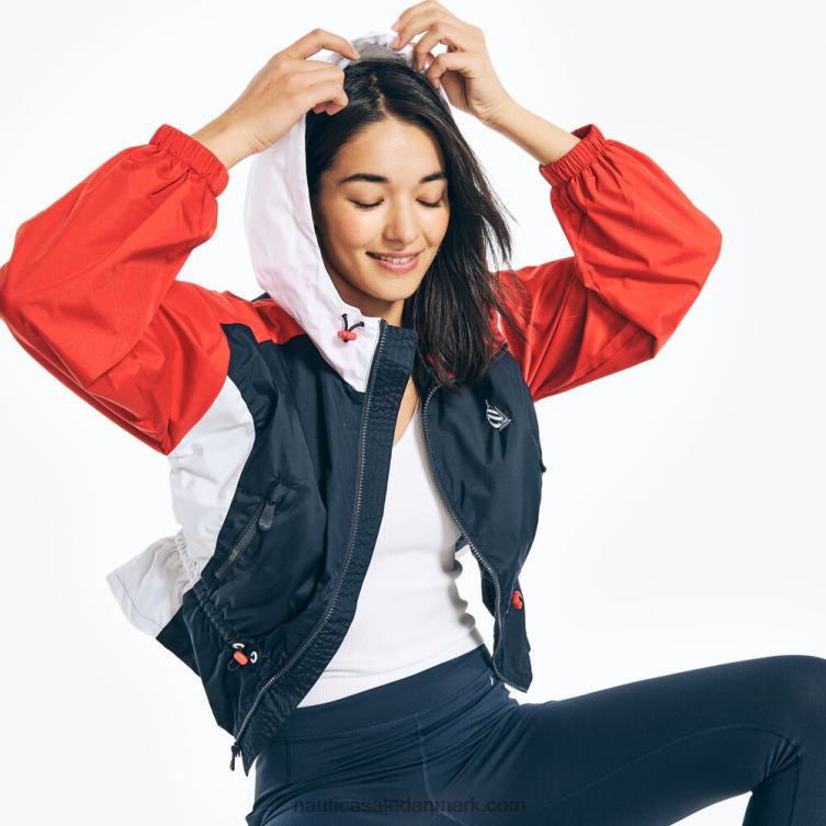 genudgive colorblock peplum jakke flåde Nautica PZ4T842 Kvinder