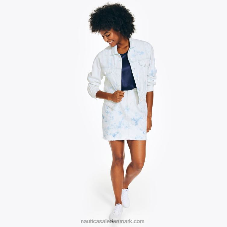 jeans co. cloud wash cropped jakke skal Nautica PZ4T761 Kvinder