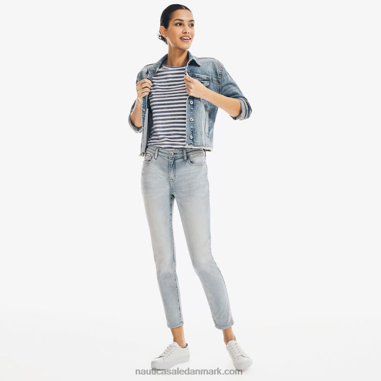 jeans co. flosset denimjakke aqua ved poolen Nautica PZ4T910 Kvinder