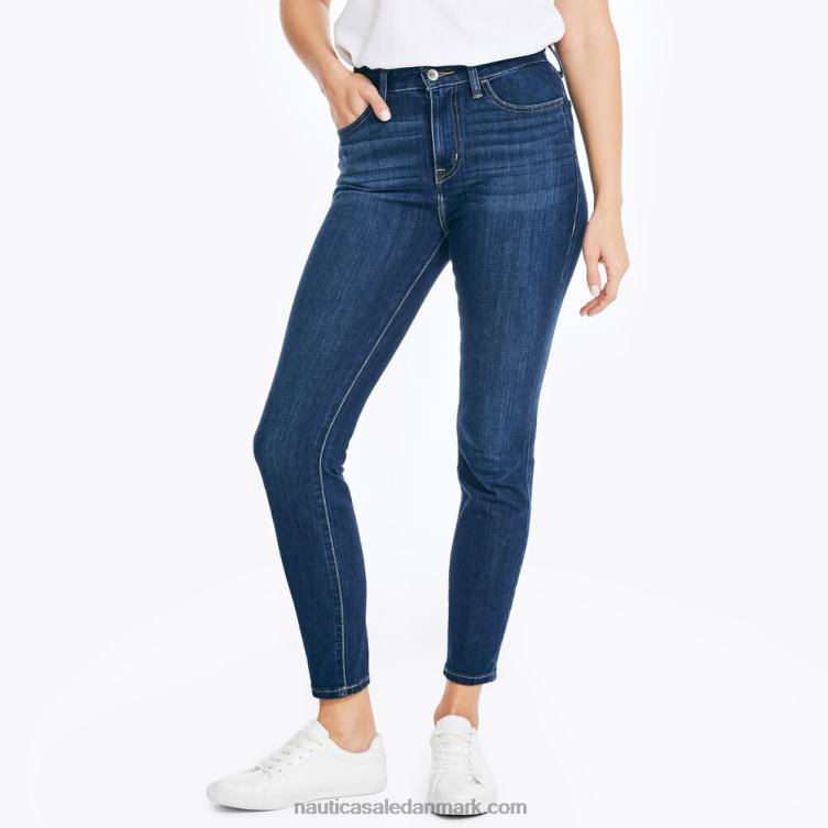 bæredygtigt udformet ægte flex high-rise skinny denim med kurvet pasform safir/beggul Nautica PZ4T773 Kvinder