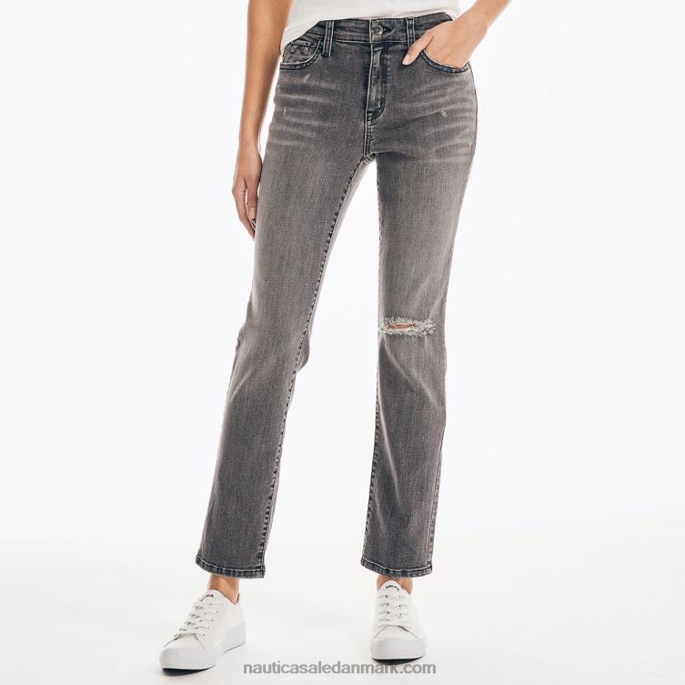 jeans co. ægte flex mellemhøj straight denim khaki vask Nautica PZ4T1046 Kvinder