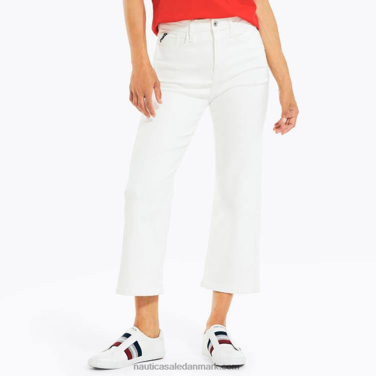 jeans co. højhus denim med brede ben sejl hvidt Nautica PZ4T1009 Kvinder