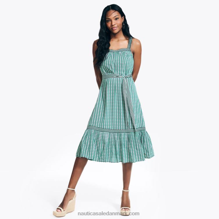 bæredygtigt udformet printet kjole ægte sort Nautica PZ4T975 Kvinder