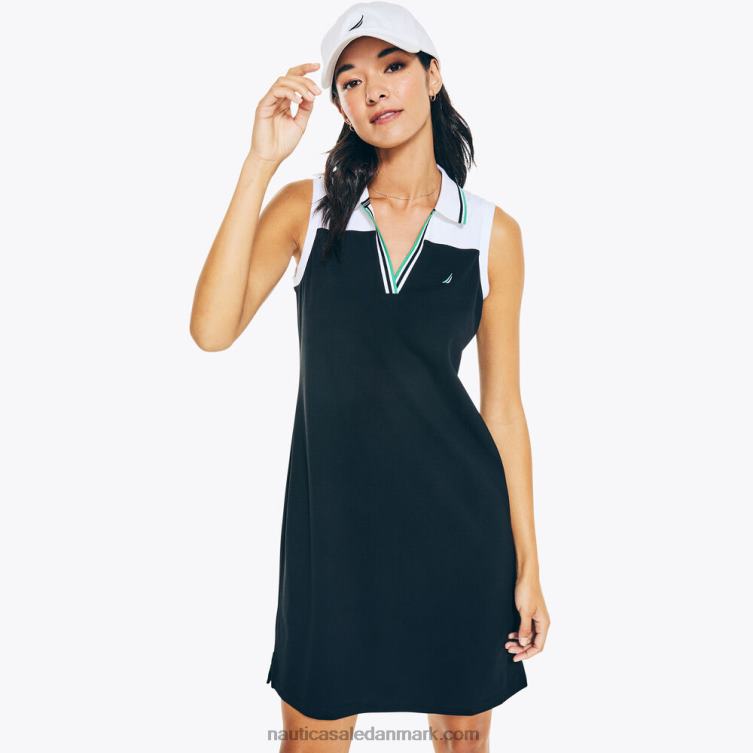 colorblock polo kjole ægte sort Nautica PZ4T940 Kvinder