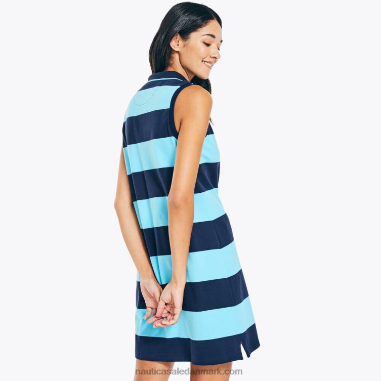 ærmeløs rugby-stribet polokjole stjerneblå lyng Nautica PZ4T950 Kvinder