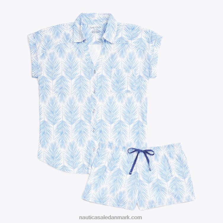 pyjamas kort sæt med tryk lyse hvid Nautica PZ4T879 Kvinder